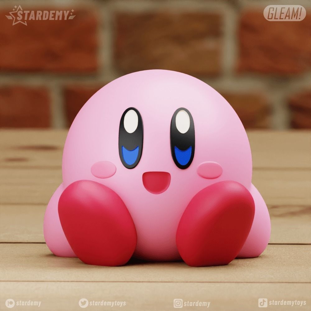 Kirby 4 models Chibi No supports 3D print model_10
