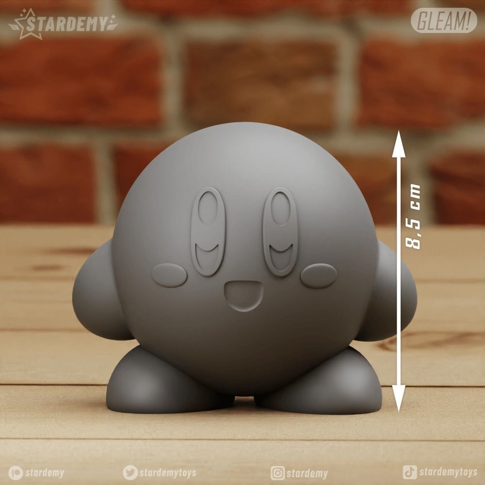 Kirby 4 models Chibi No supports 3D print model_5