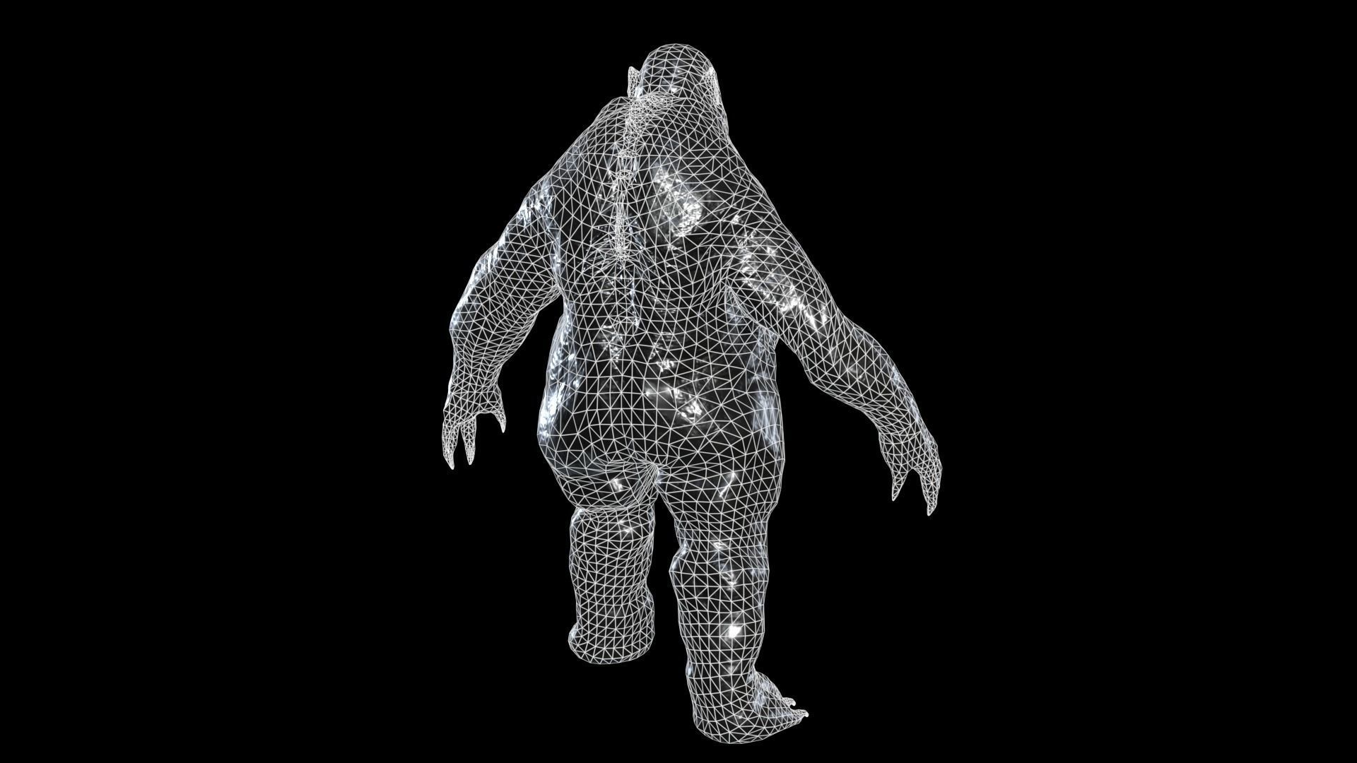 Fat Demon 3 Low-poly 3D model_6