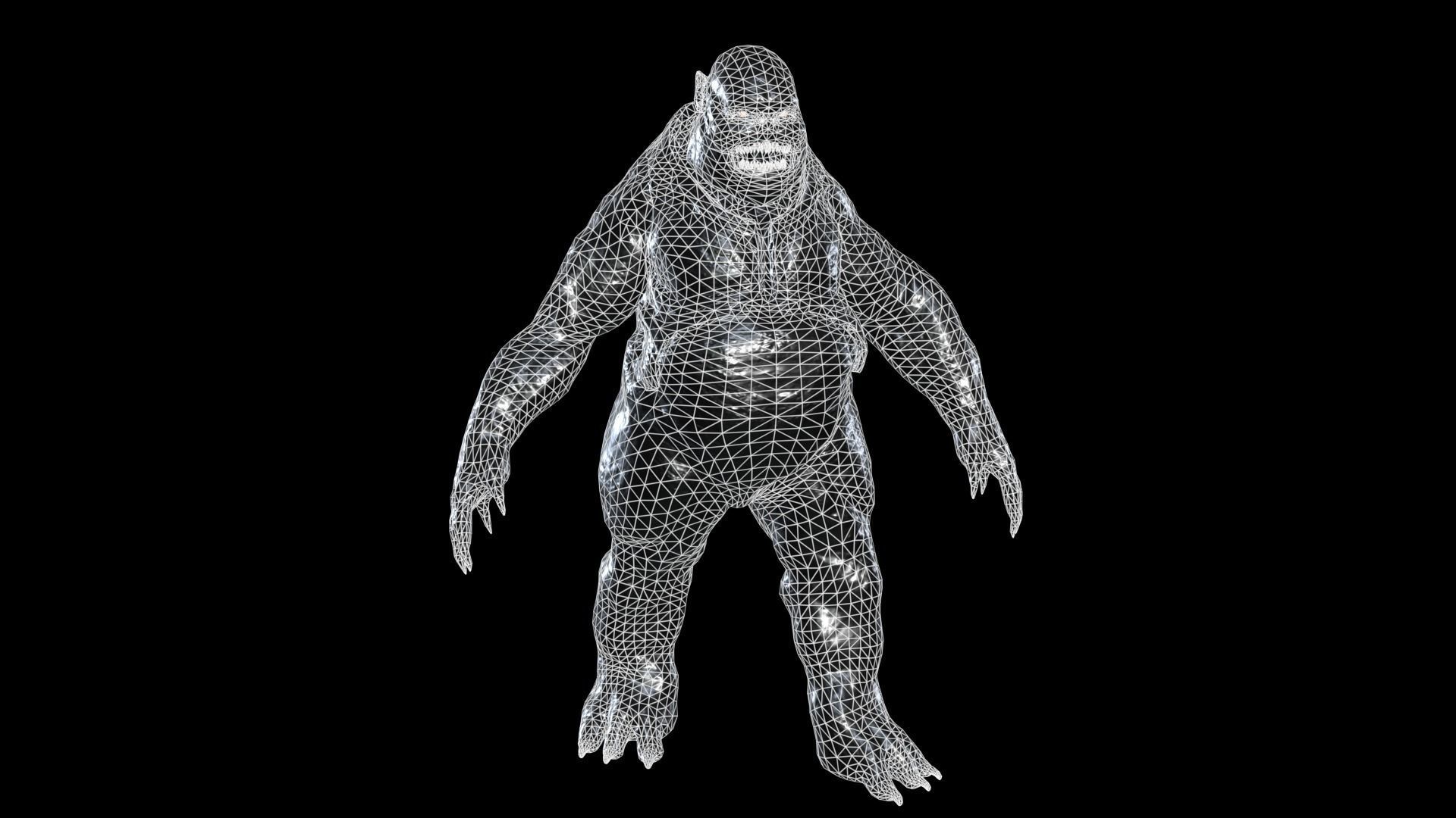 Fat Demon 3 Low-poly 3D model_10