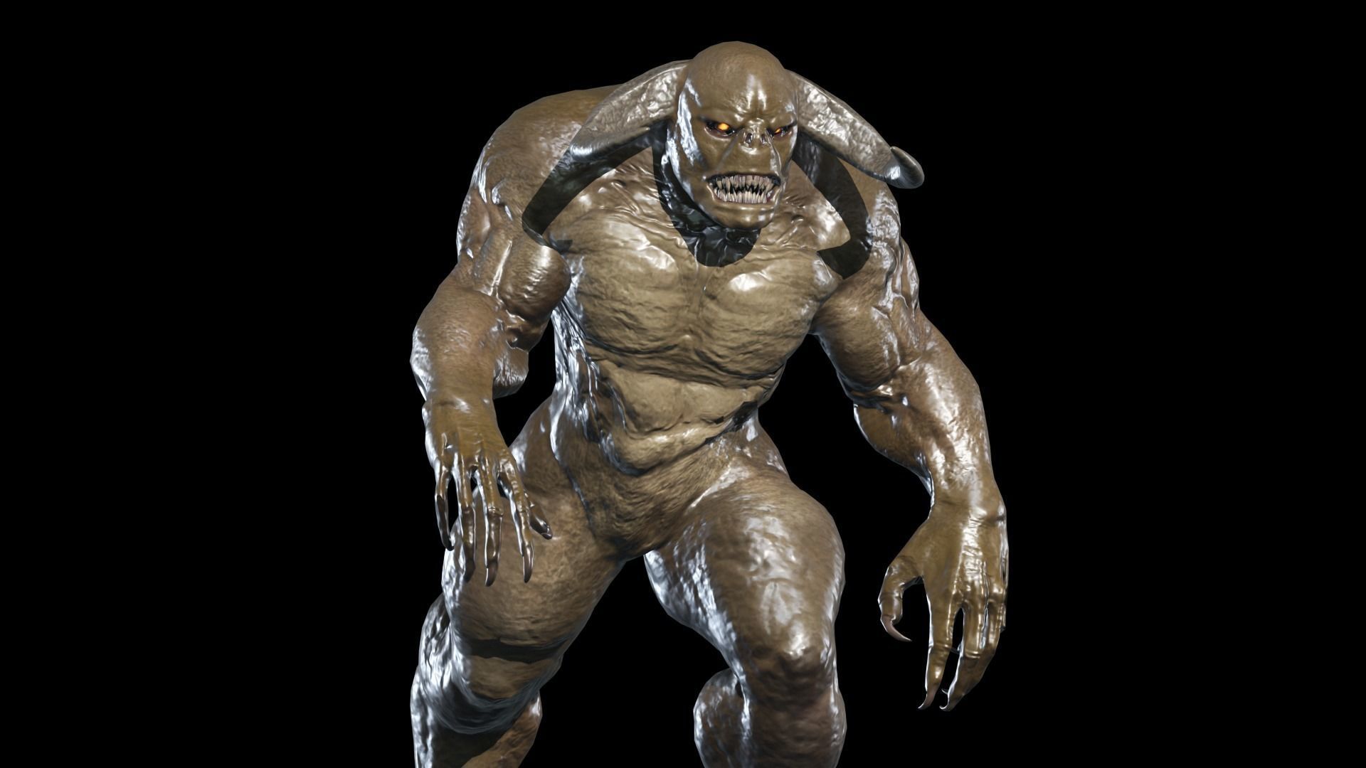 Minotaur Demon Low-poly 3D model_10