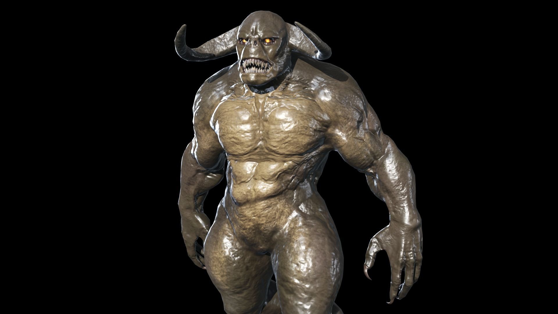 Minotaur Demon Low-poly 3D model_14