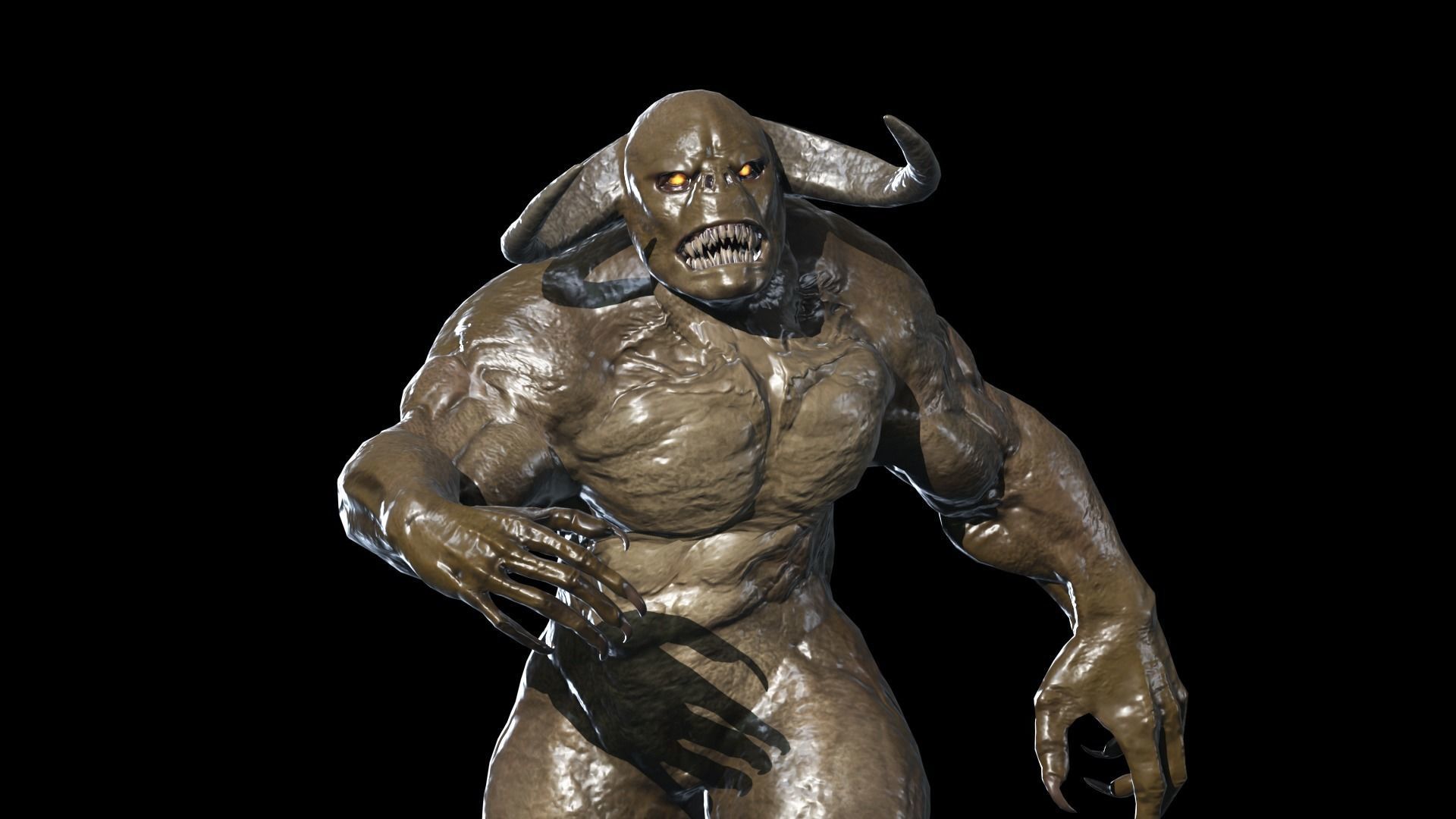 Minotaur Demon Low-poly 3D model_16