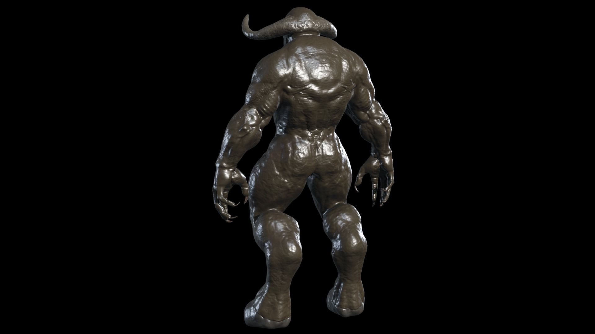 Minotaur Demon Low-poly 3D model_8