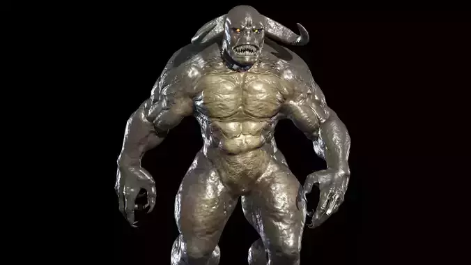 Minotaur Demon Low-poly 3D model