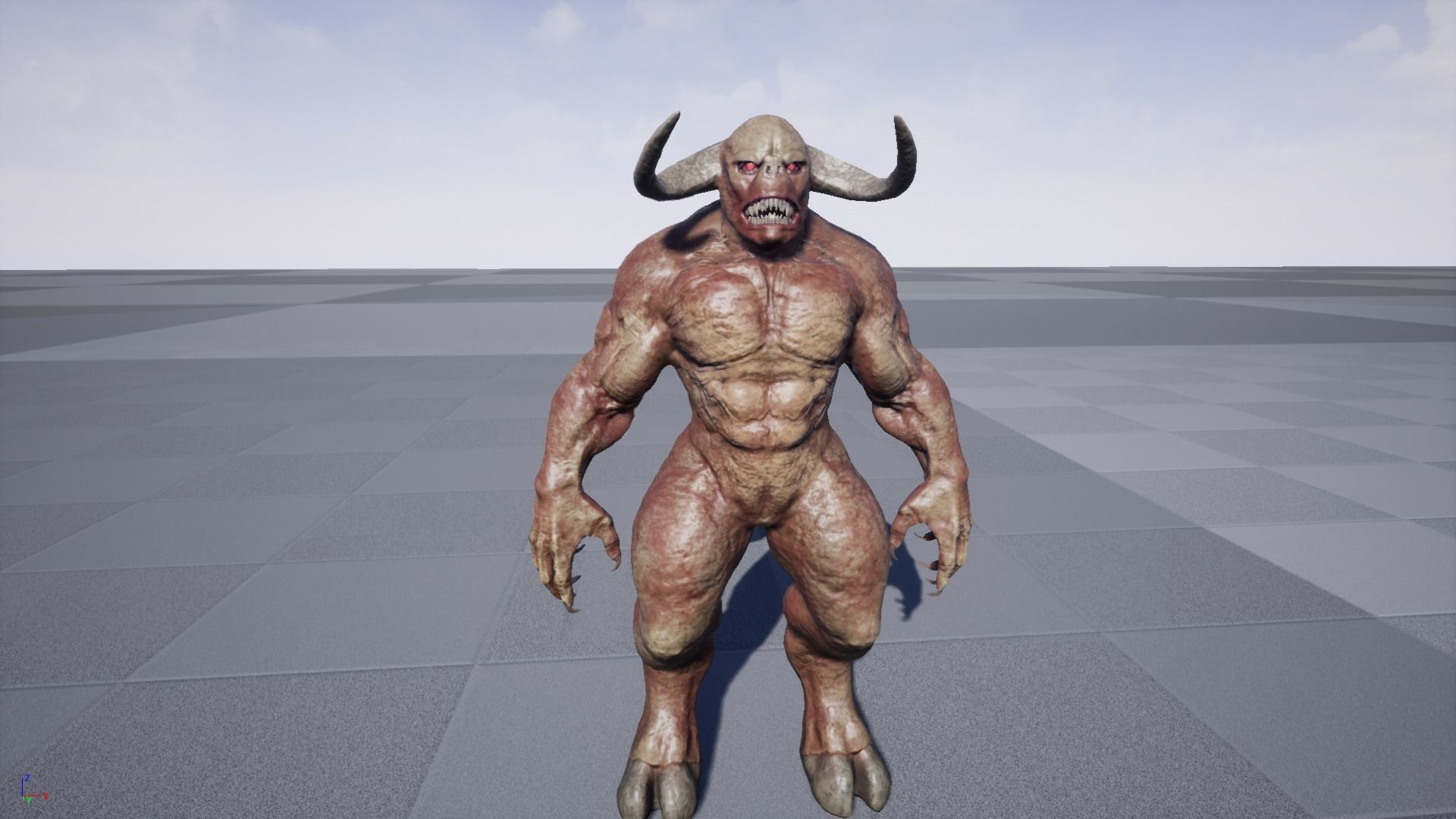 Minotaur Demon Low-poly 3D model_22