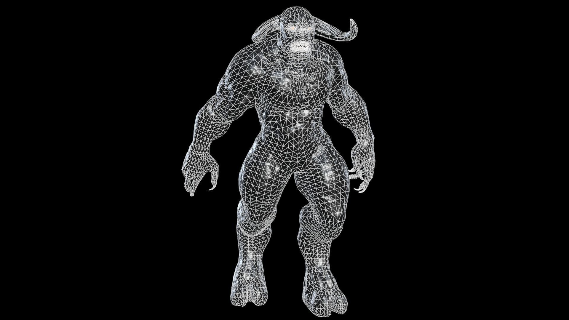 Minotaur Demon Low-poly 3D model_6