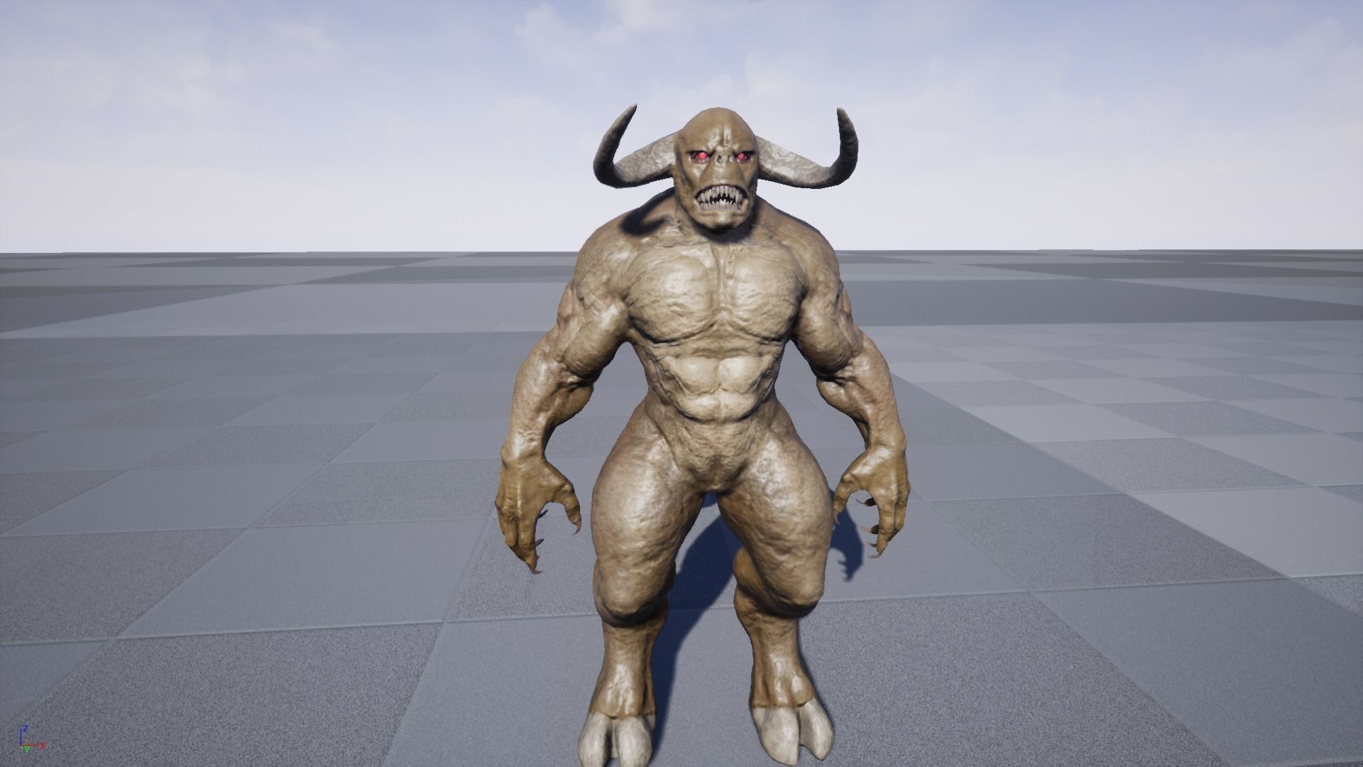 Minotaur Demon Low-poly 3D model_21