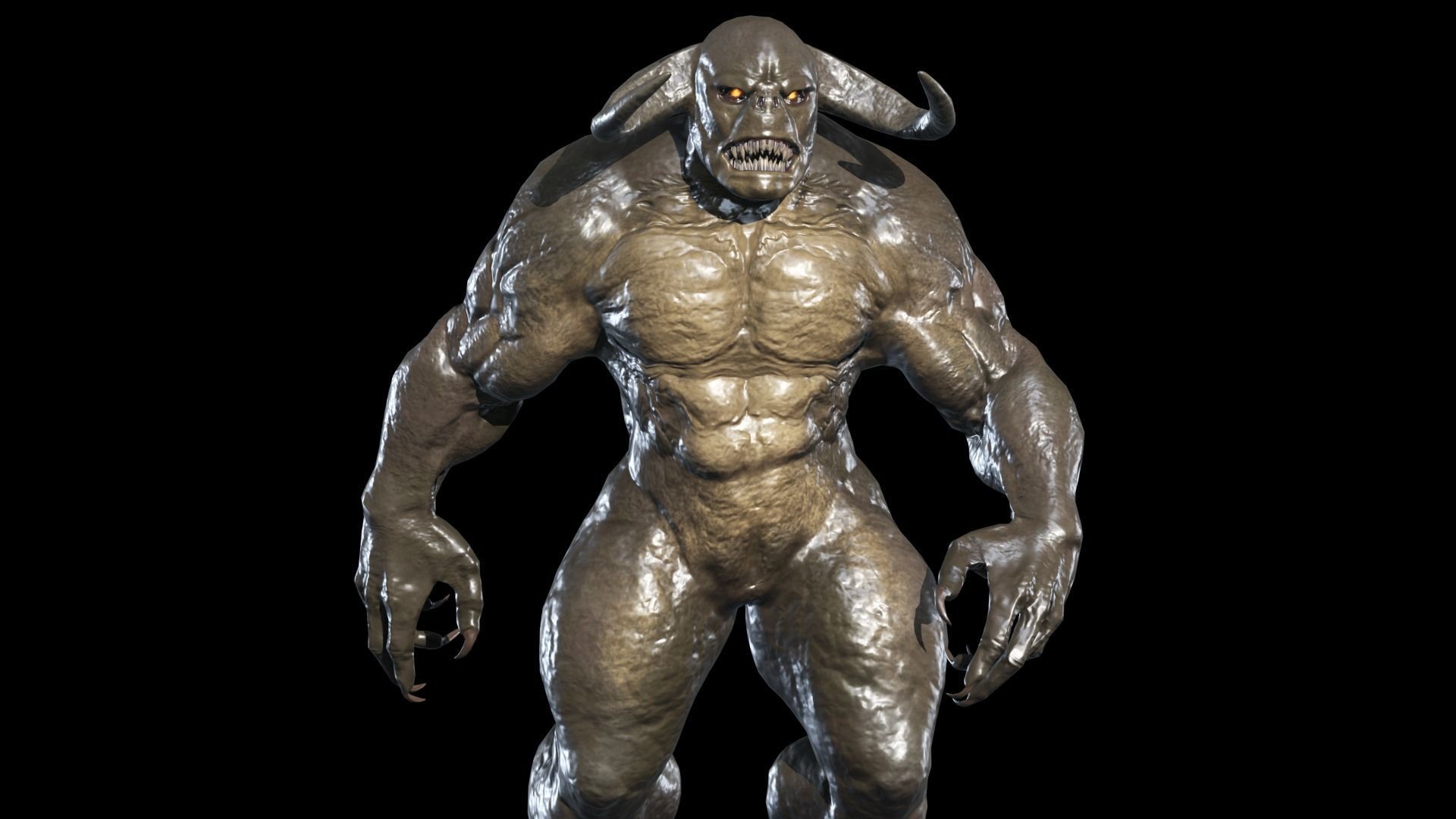 Minotaur Demon Low-poly 3D model_11