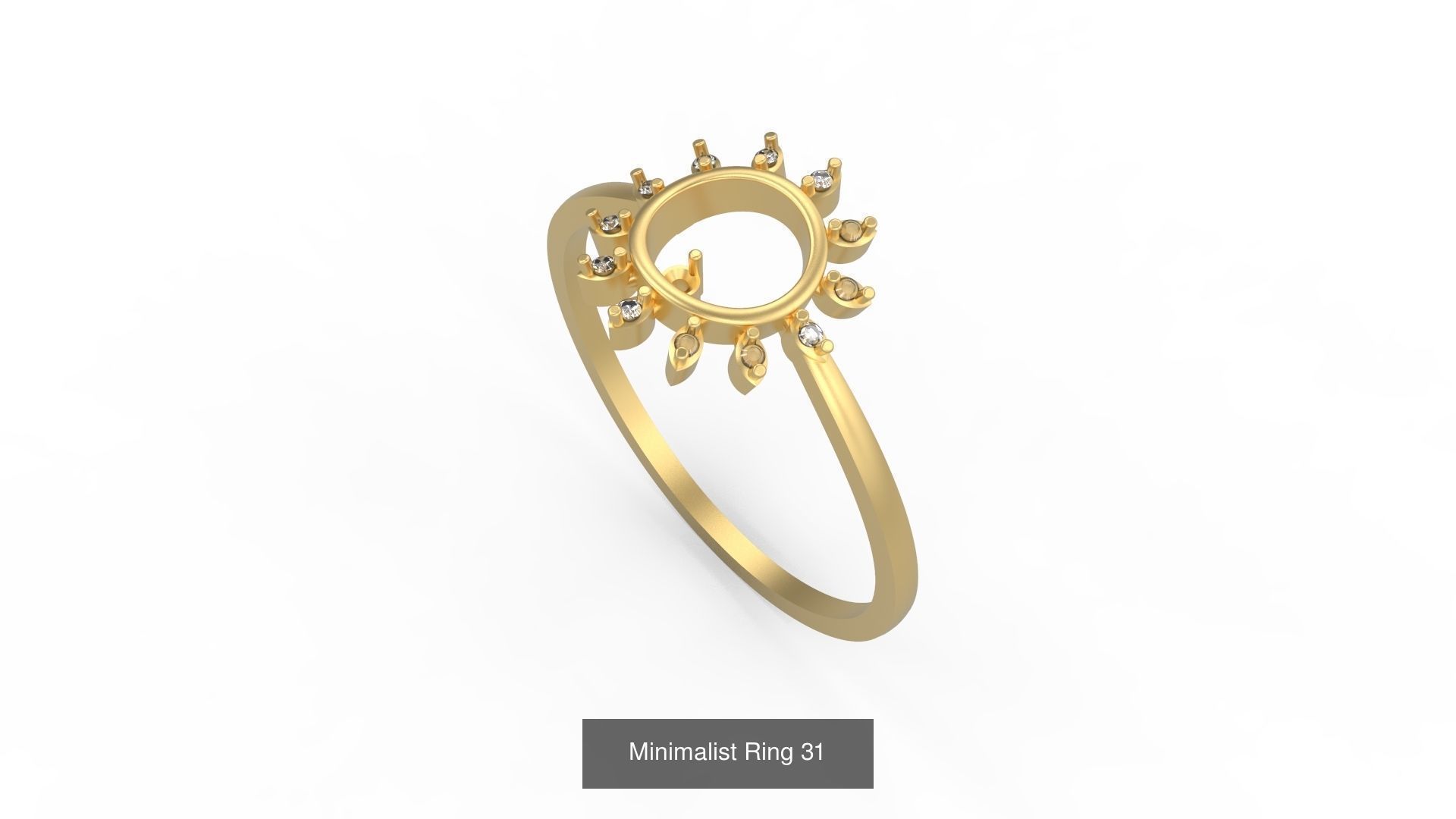 Light rings weighing 1 to 4 grams 1070 Rings 3D Model Collection_1585