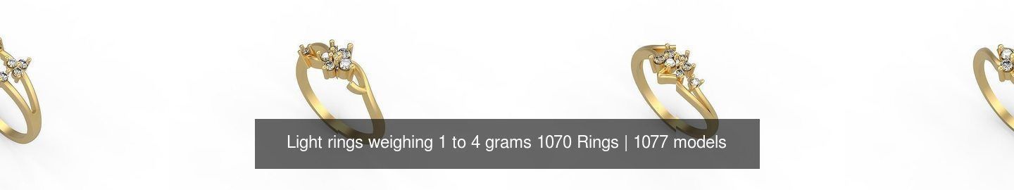 Light rings weighing 1 to 4 grams 1070 Rings 3D Model Collection_1087