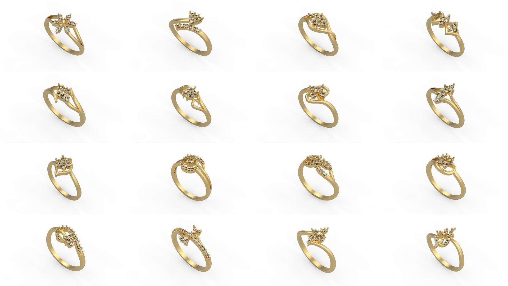 Light rings weighing 1 to 4 grams 1070 Rings 3D Model Collection_1259