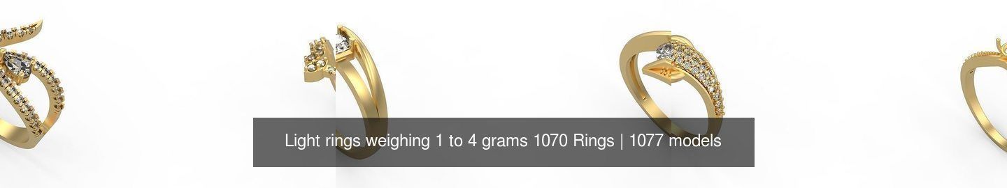 Light rings weighing 1 to 4 grams 1070 Rings 3D Model Collection_1482