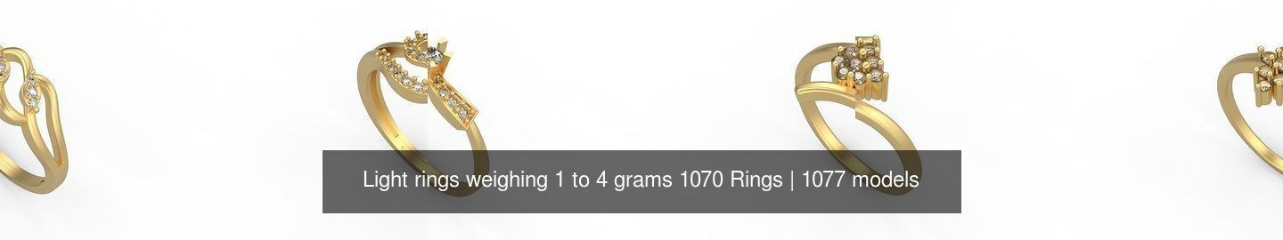 Light rings weighing 1 to 4 grams 1070 Rings 3D Model Collection_803
