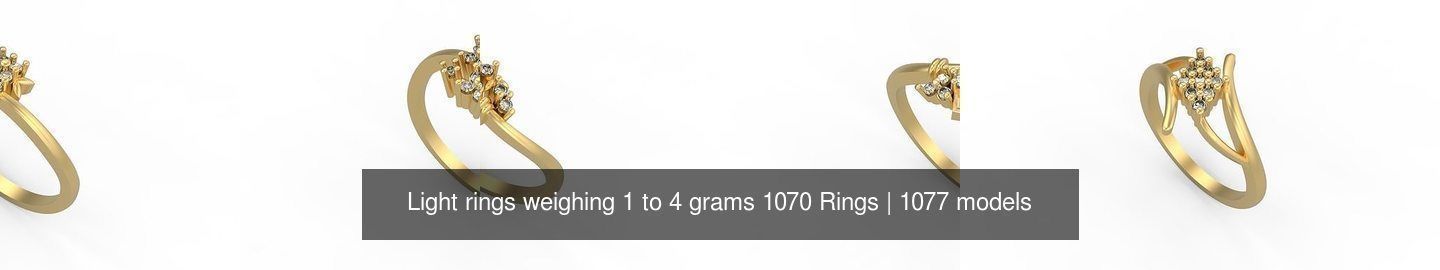 Light rings weighing 1 to 4 grams 1070 Rings 3D Model Collection_1235