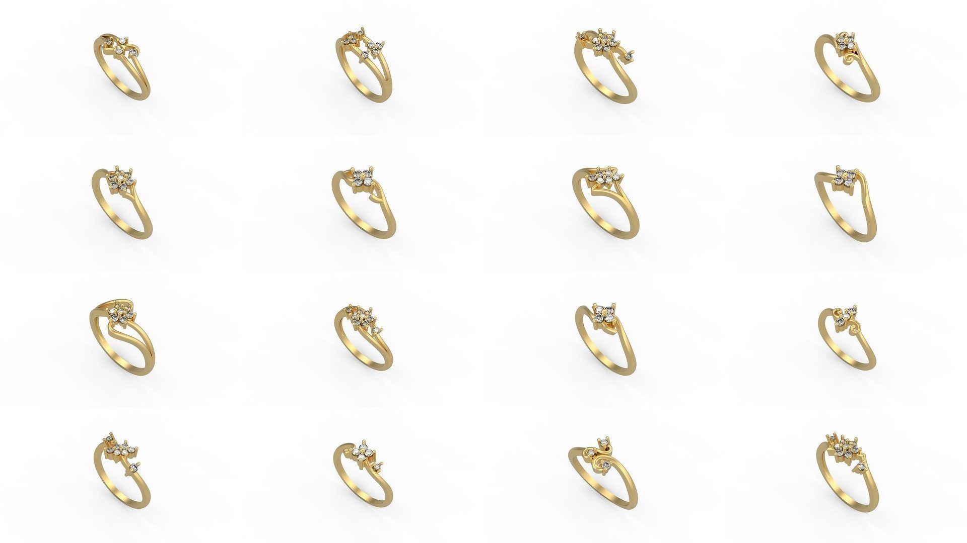 Light rings weighing 1 to 4 grams 1070 Rings 3D Model Collection_1067