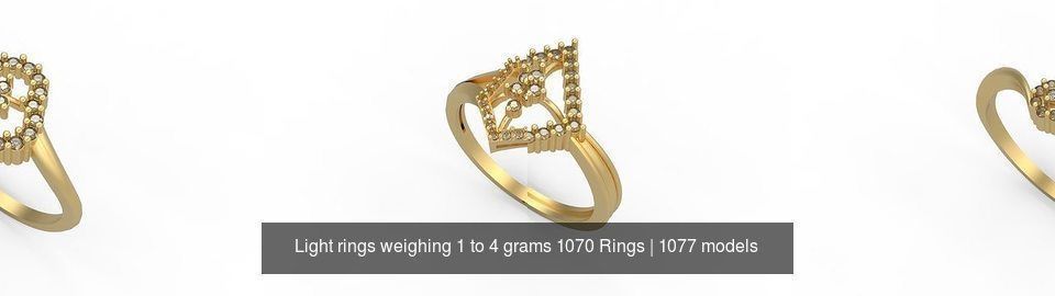 Light rings weighing 1 to 4 grams 1070 Rings 3D Model Collection_1011