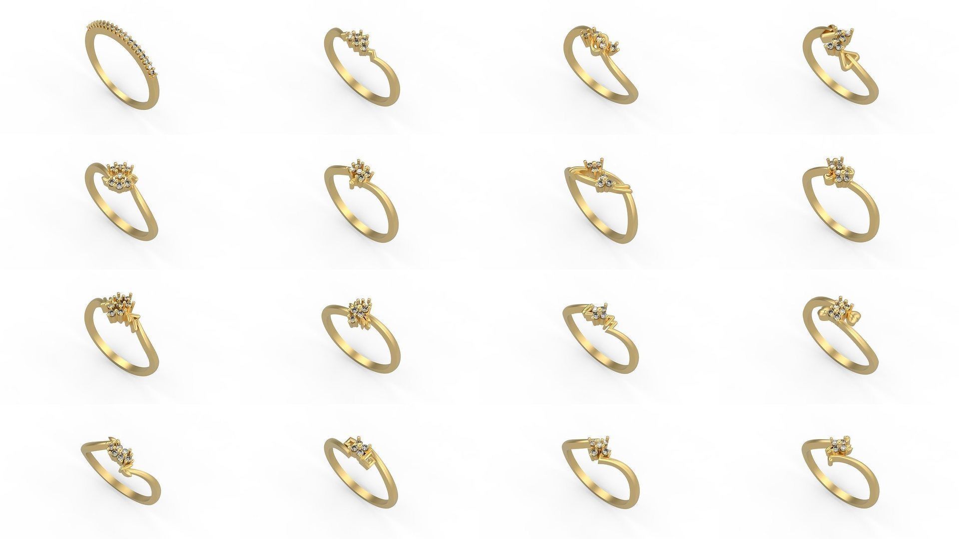 Light rings weighing 1 to 4 grams 1070 Rings 3D Model Collection_1161