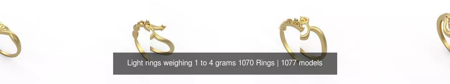 Light rings weighing 1 to 4 grams 1070 Rings 3D Model Collection_37