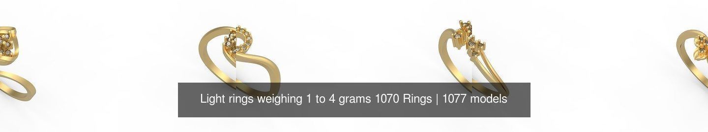 Light rings weighing 1 to 4 grams 1070 Rings 3D Model Collection_1049