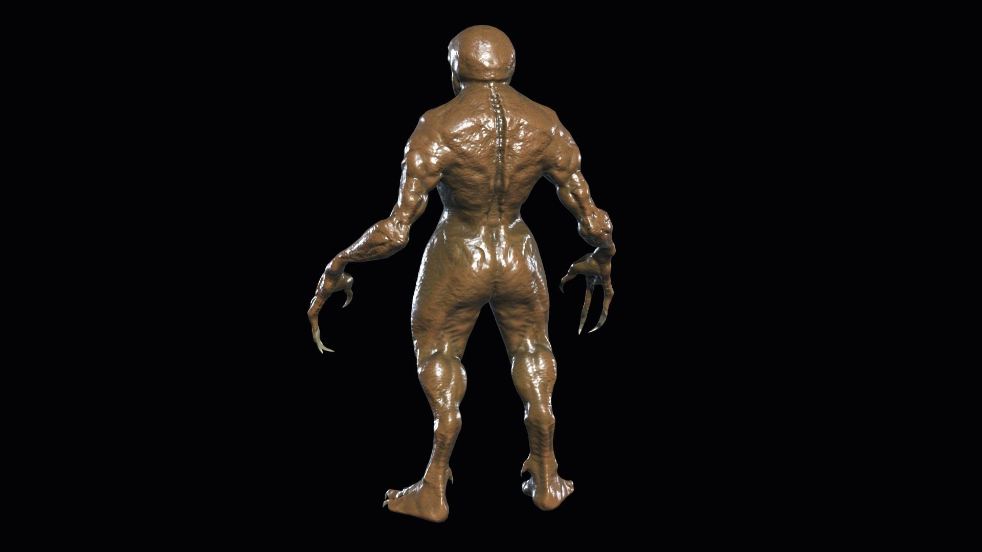 Necroundead 4 Monster Low-poly 3D model_6