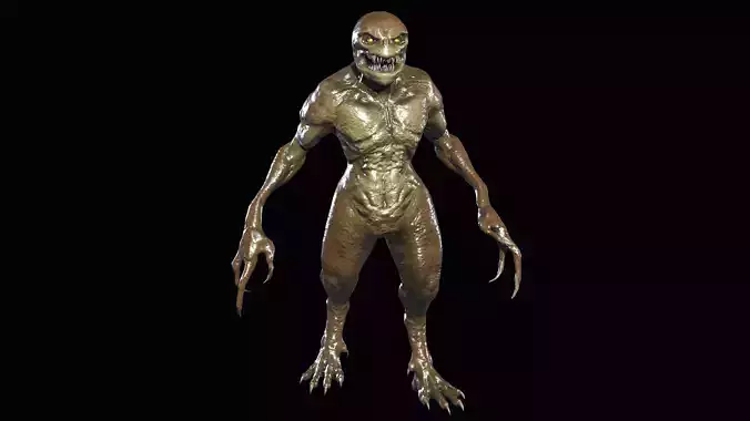 Necroundead 4 Monster Low-poly 3D model