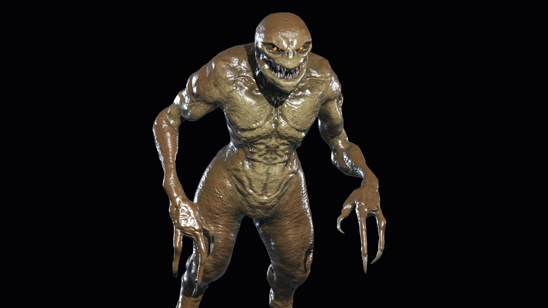 Necroundead 4 Monster Low-poly 3D model_7