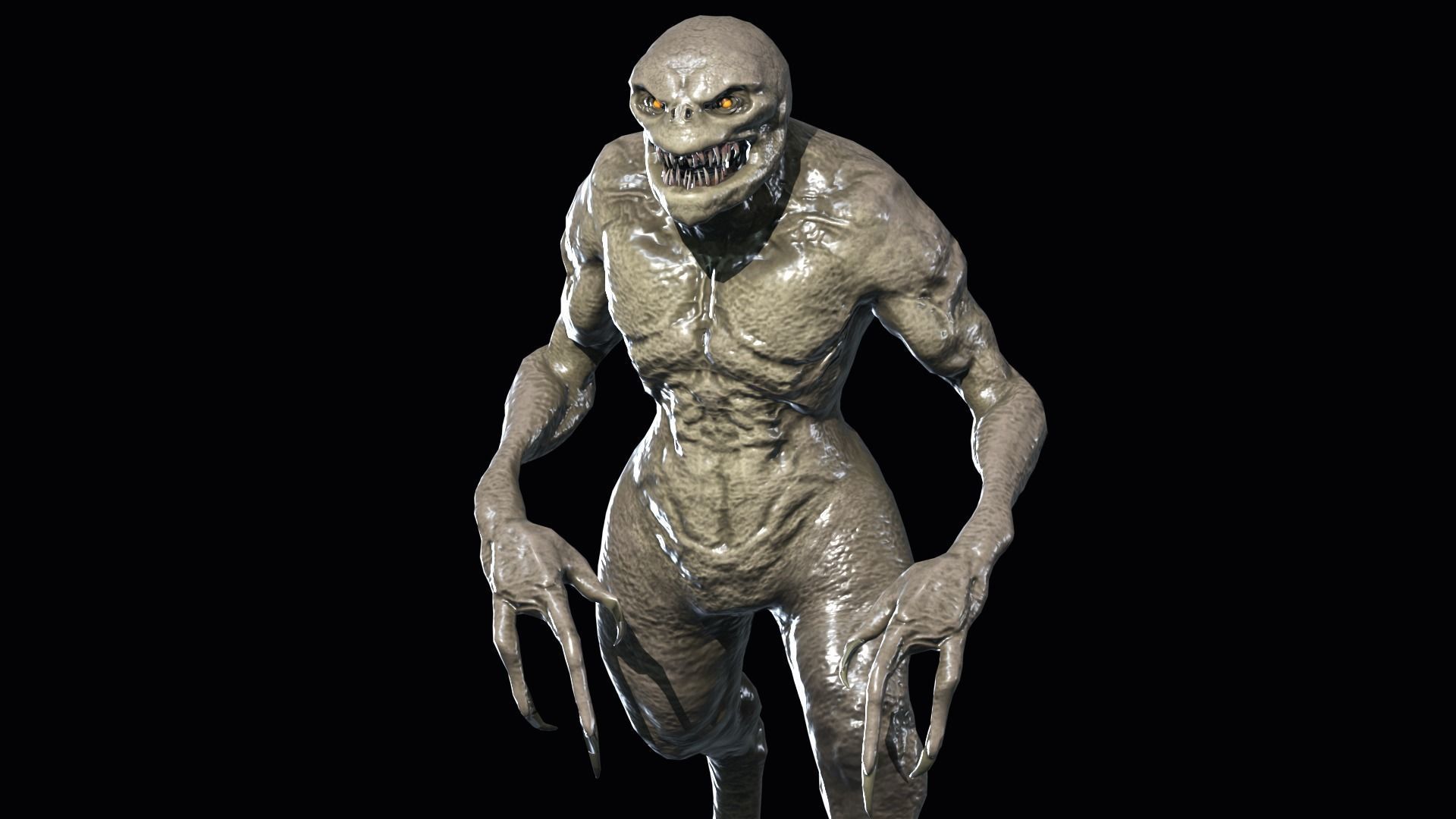 Necroundead 4 Monster Low-poly 3D model_8