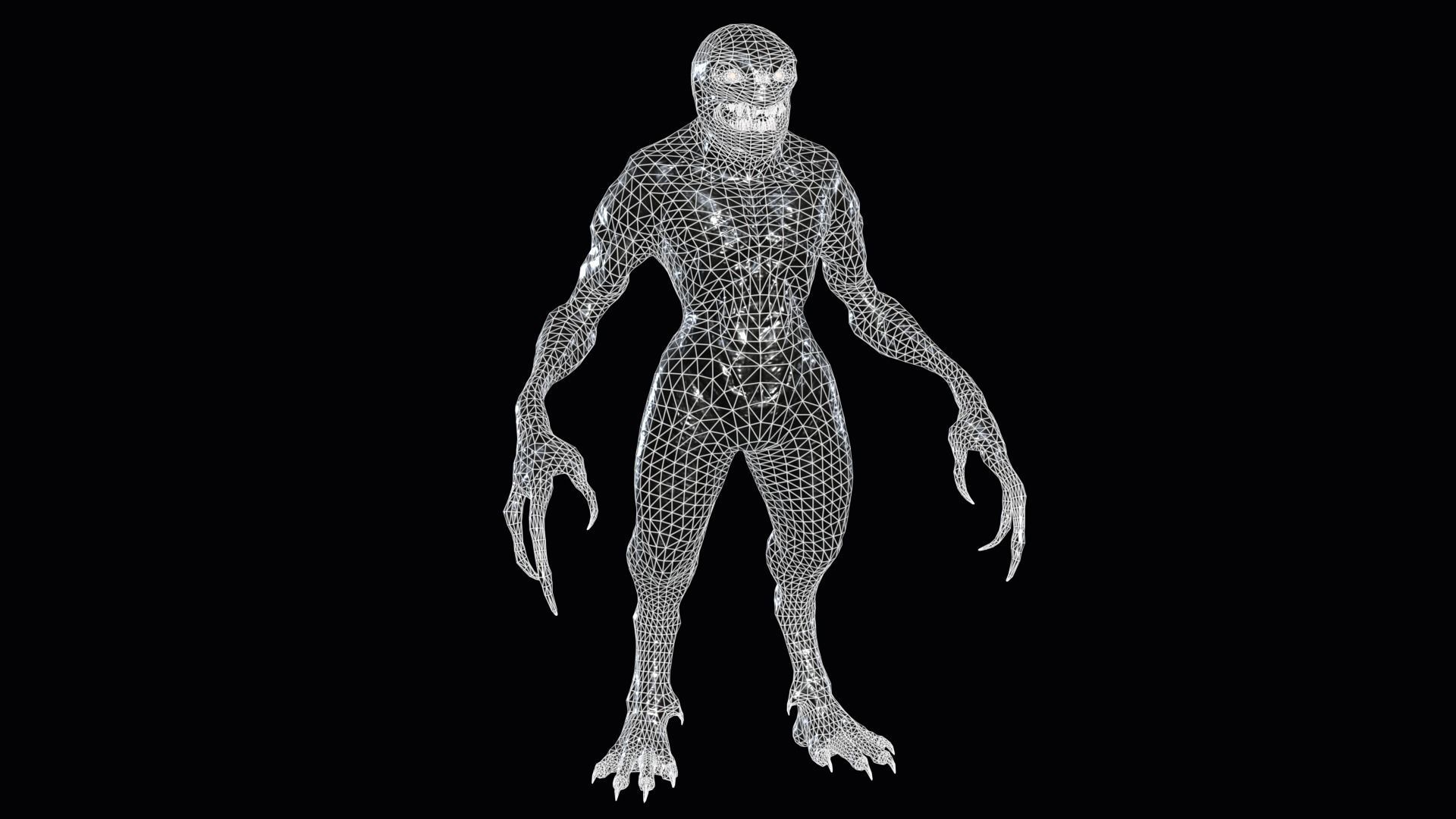 Necroundead 4 Monster Low-poly 3D model_3