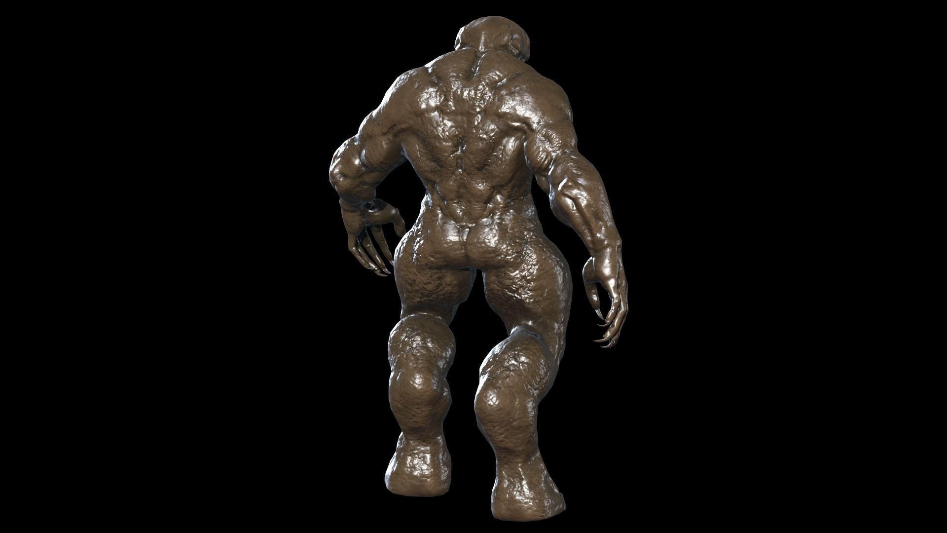 Stone Monster Low-poly 3D model_6