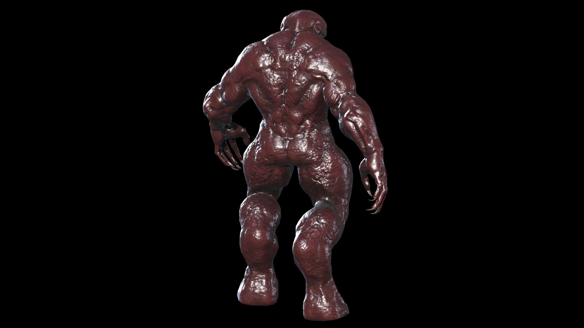 Stone Monster Low-poly 3D model_7