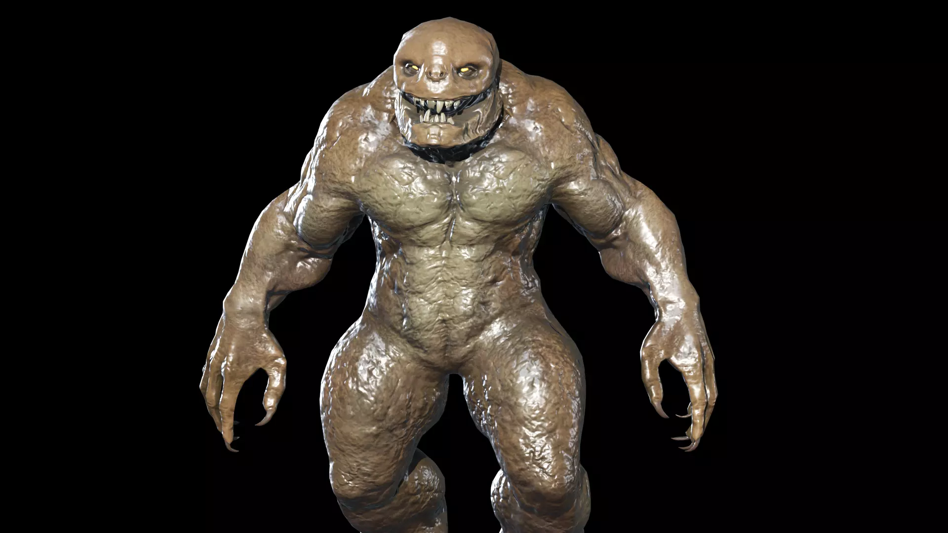 Stone Monster Low-poly 3D model_0