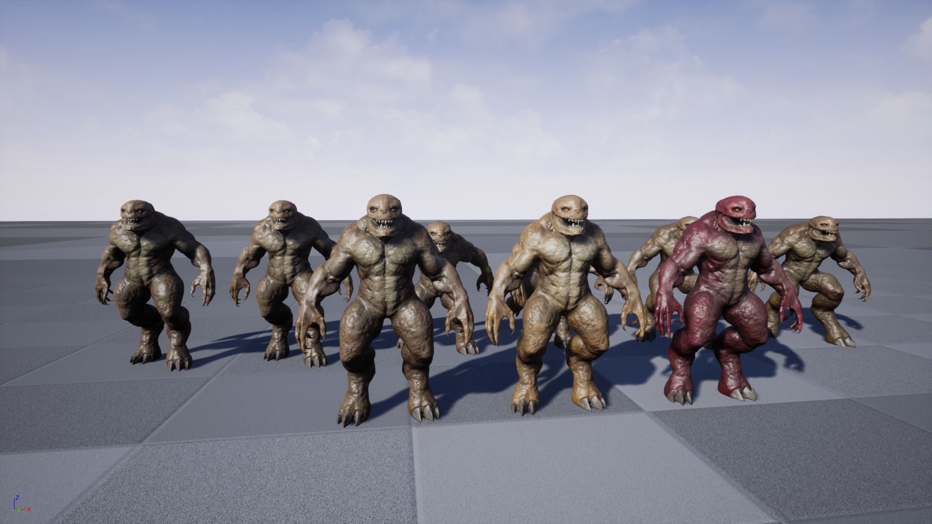 Stone Monster Low-poly 3D model_20