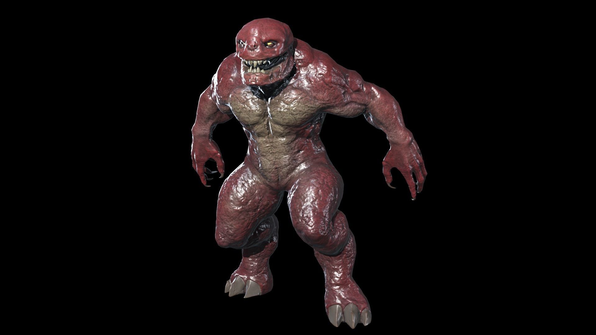 Stone Monster Low-poly 3D model_15