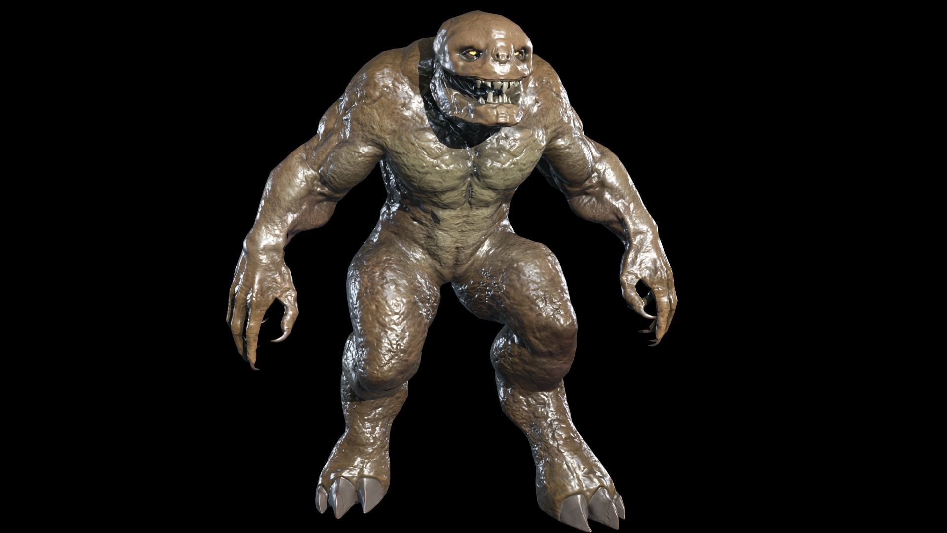 Stone Monster Low-poly 3D model_12