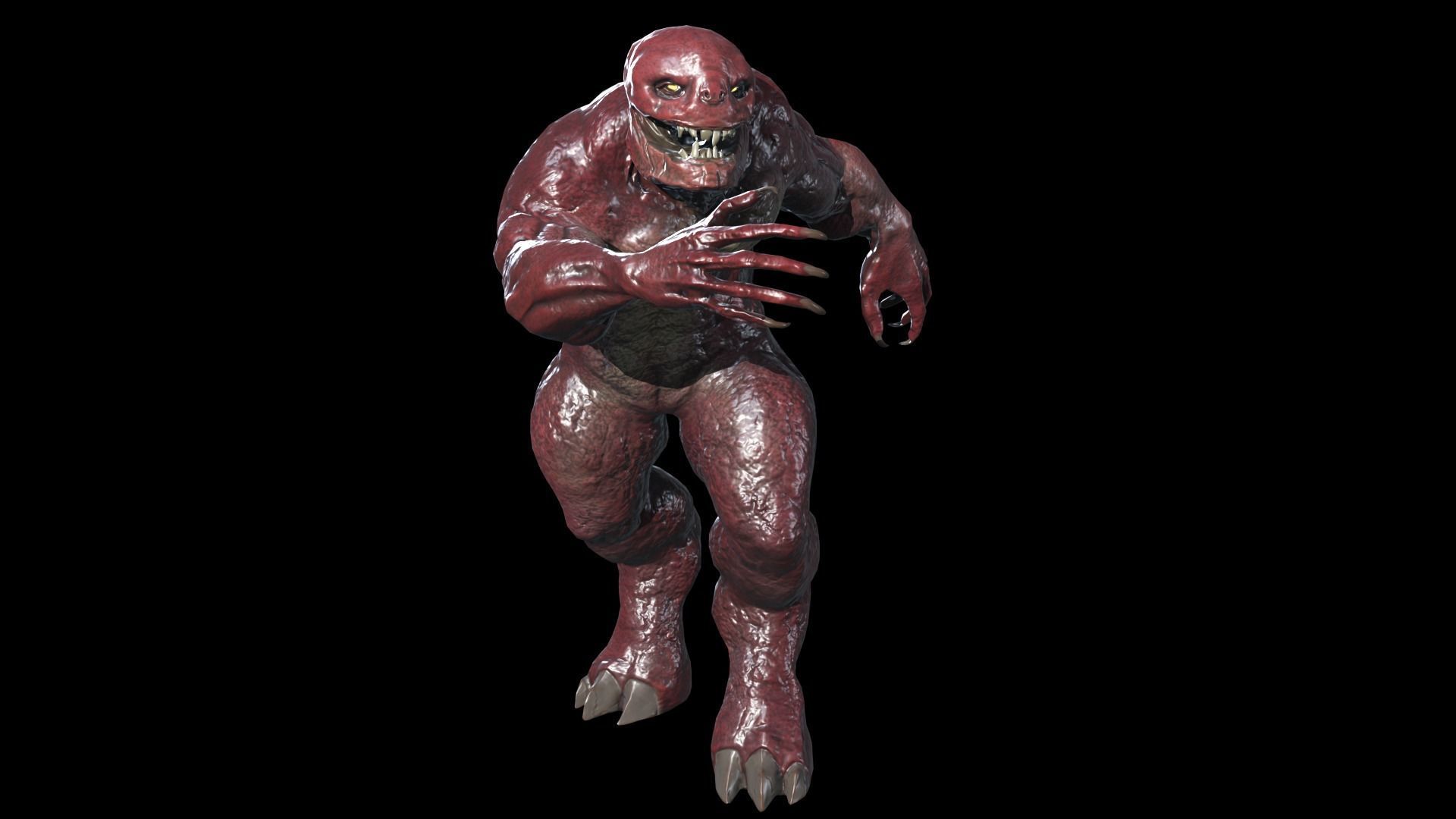 Stone Monster Low-poly 3D model_14