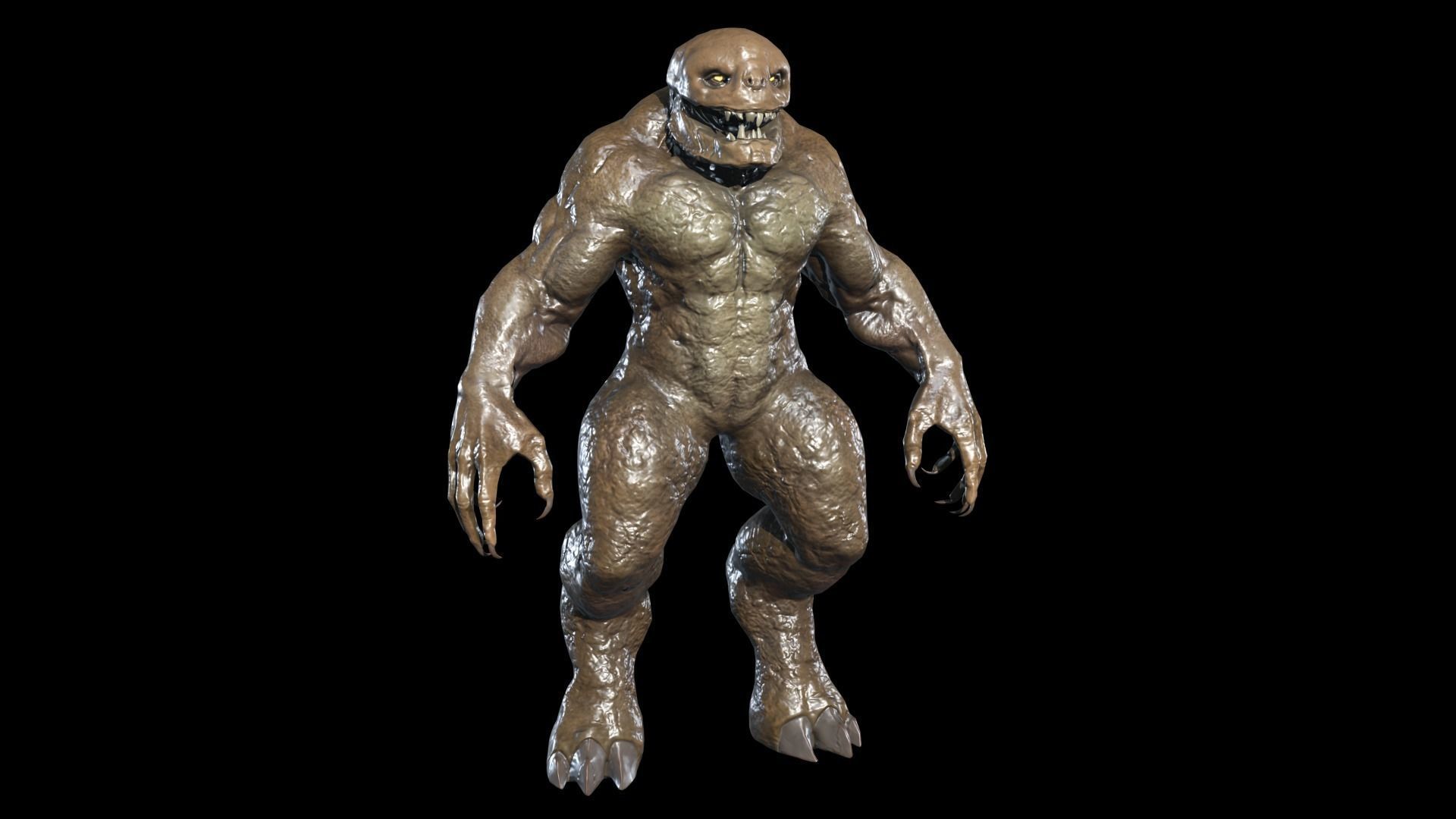 Stone Monster Low-poly 3D model_13