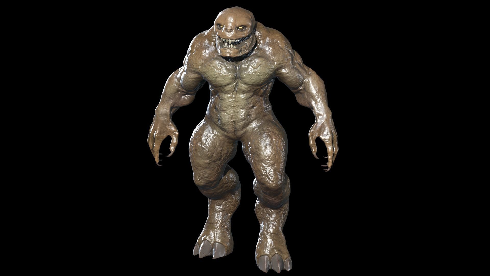 Stone Monster Low-poly 3D model_11