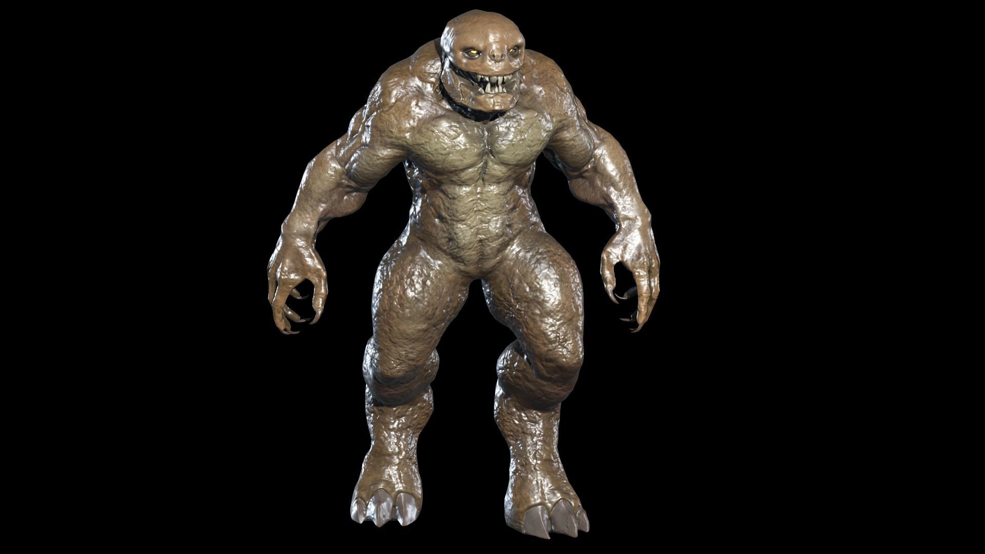 Stone Monster Low-poly 3D model_17