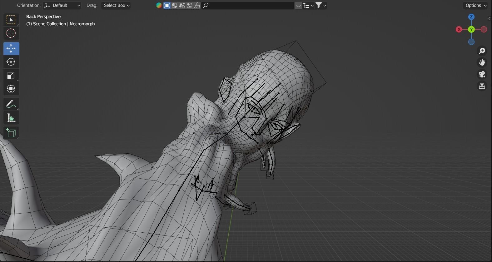 Dead Space Necromorph Low-poly 3D model_39