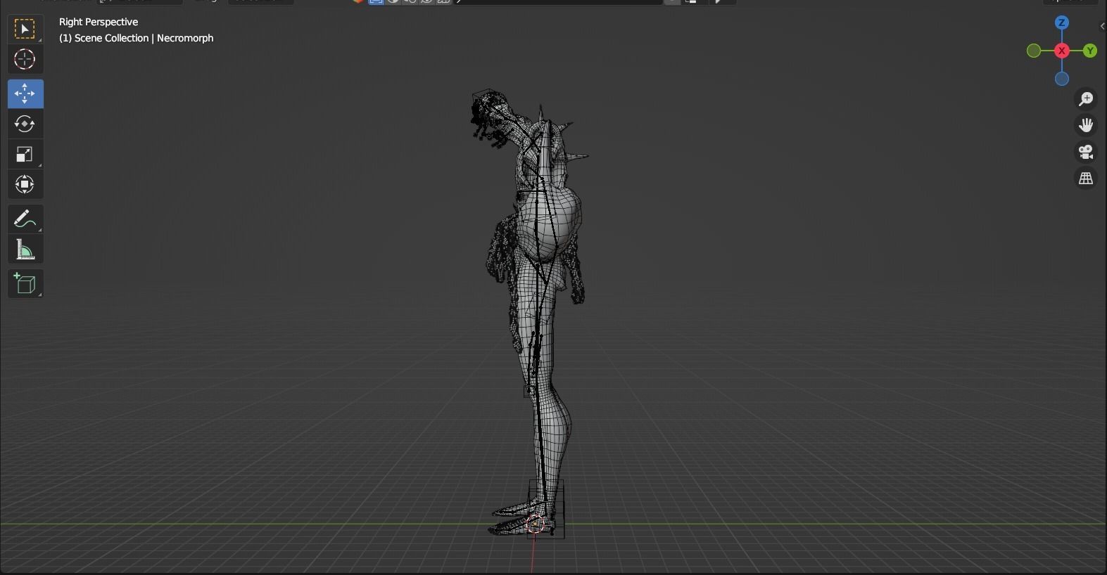 Dead Space Necromorph Low-poly 3D model_26