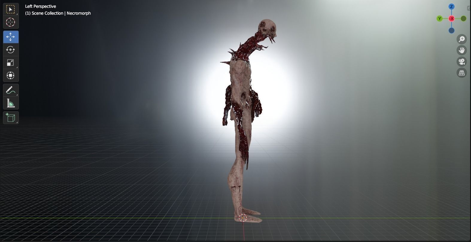 Dead Space Necromorph Low-poly 3D model_24