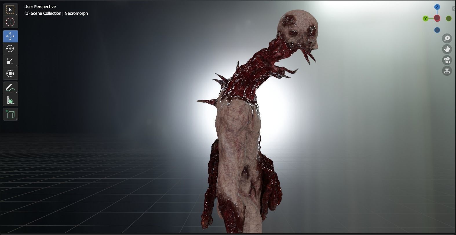 Dead Space Necromorph Low-poly 3D model_12