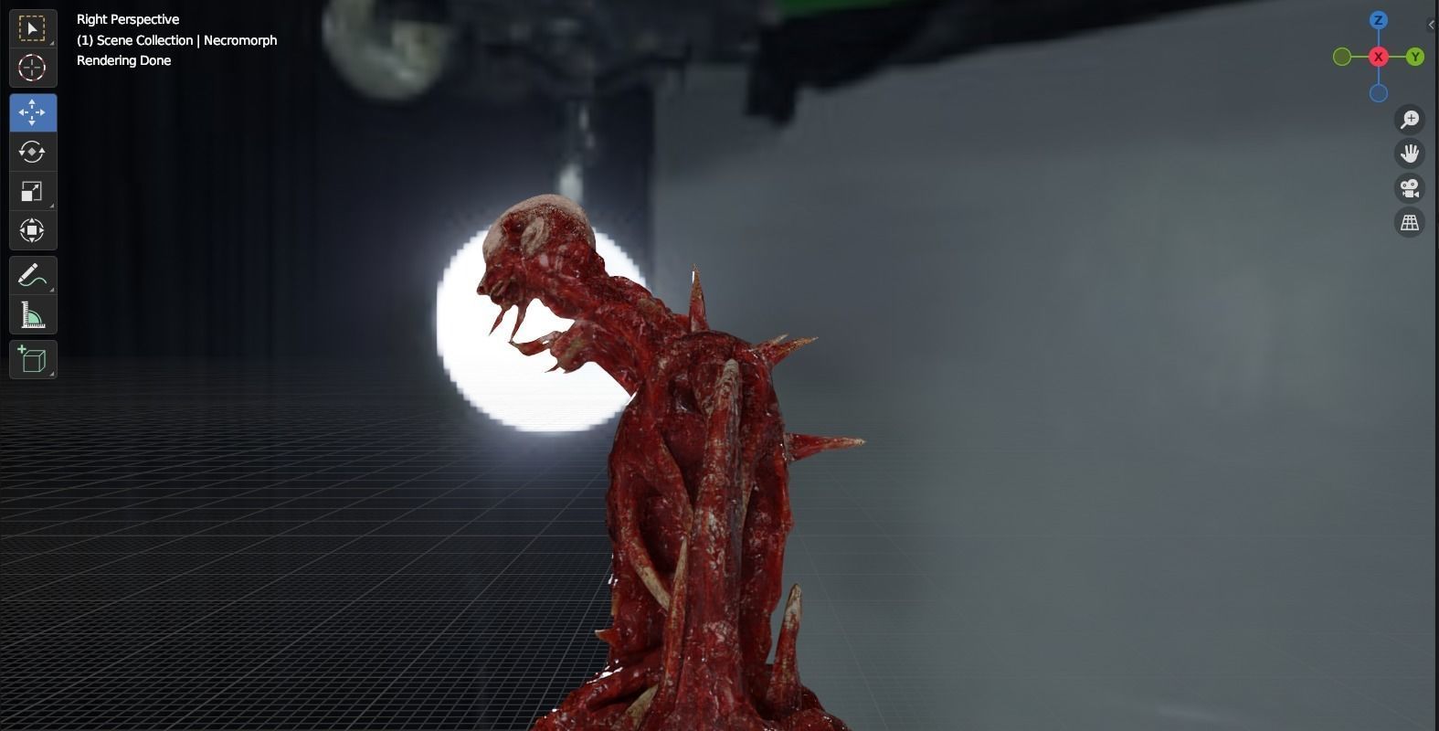 Dead Space Necromorph Low-poly 3D model_6