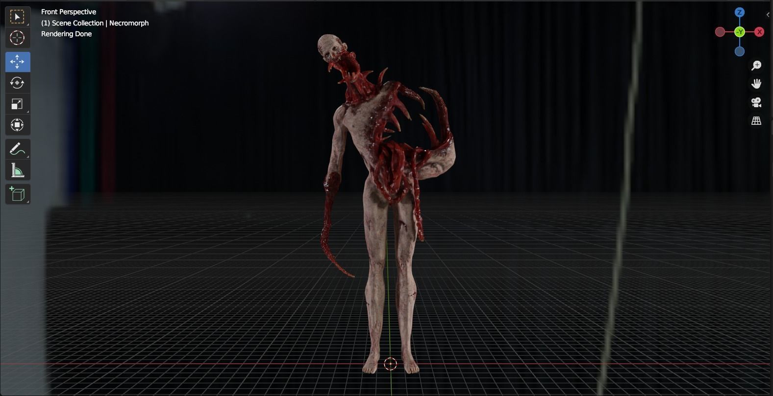 Dead Space Necromorph Low-poly 3D model_17