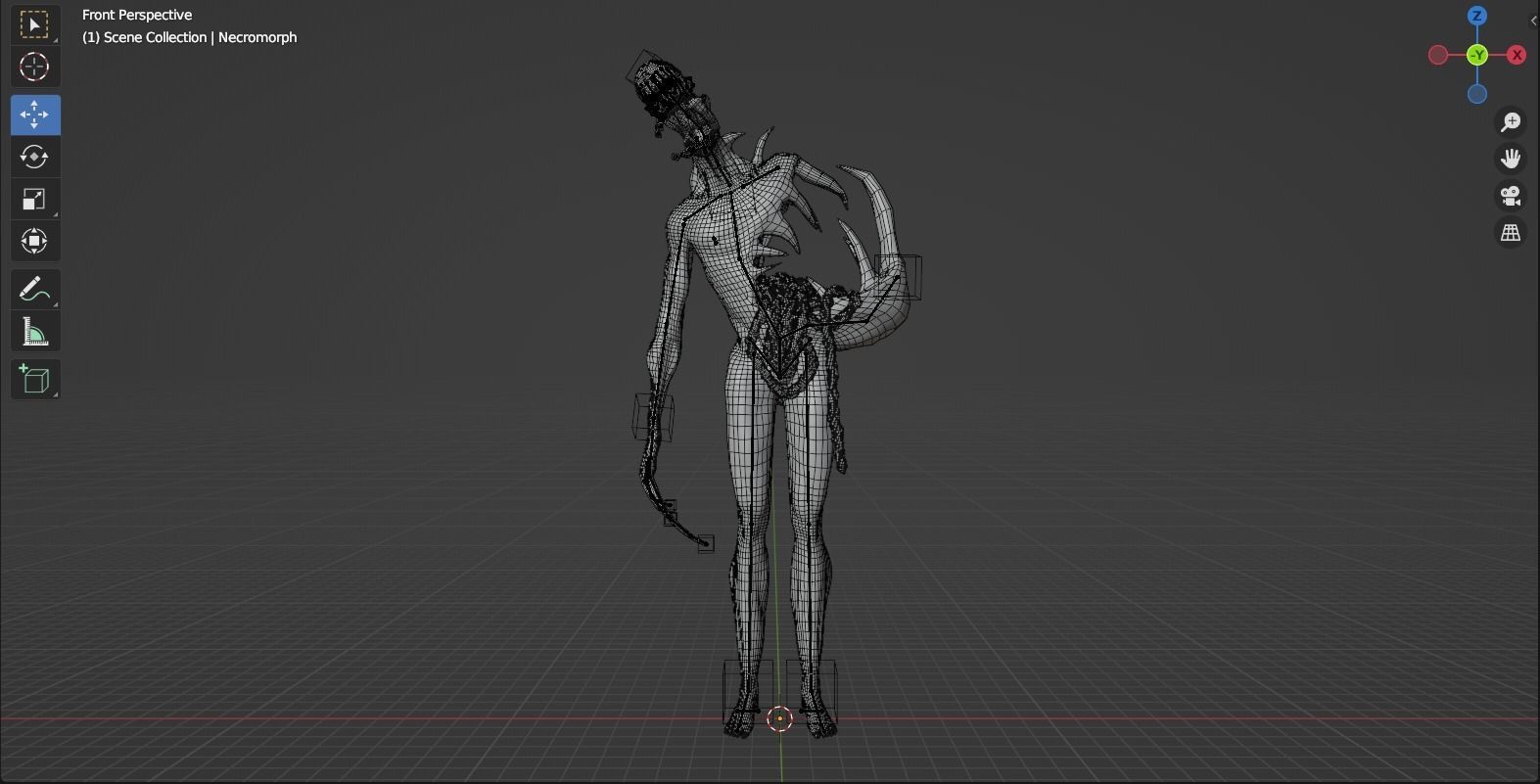Dead Space Necromorph Low-poly 3D model_25