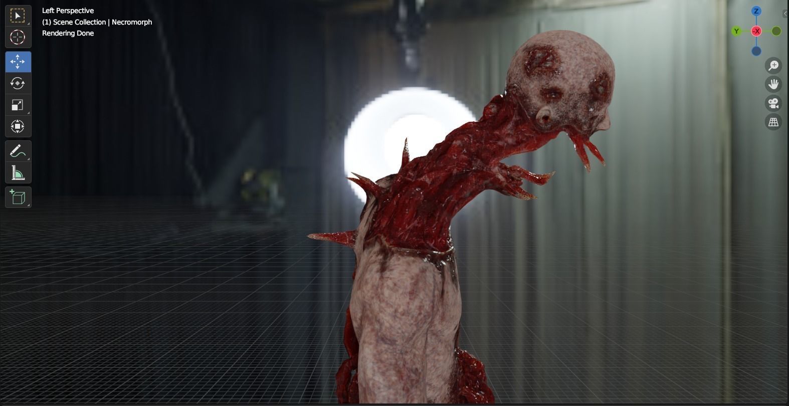 Dead Space Necromorph Low-poly 3D model_8