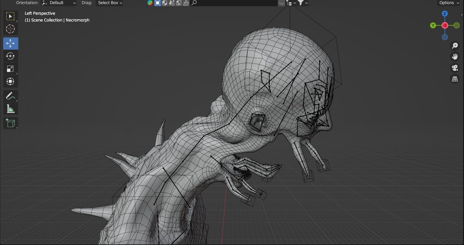 Dead Space Necromorph Low-poly 3D model_40