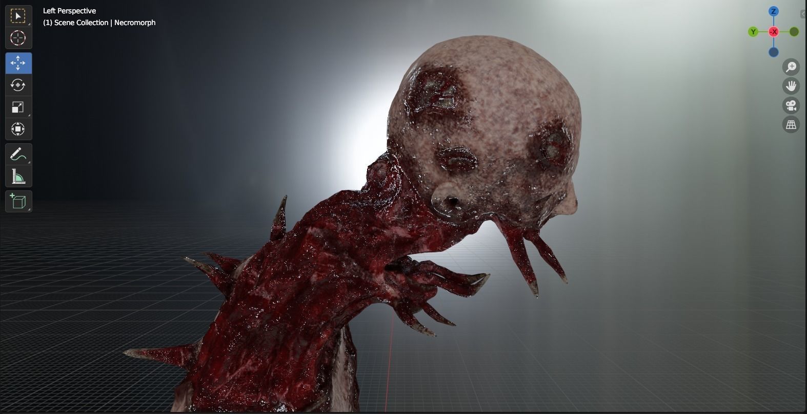 Dead Space Necromorph Low-poly 3D model_36