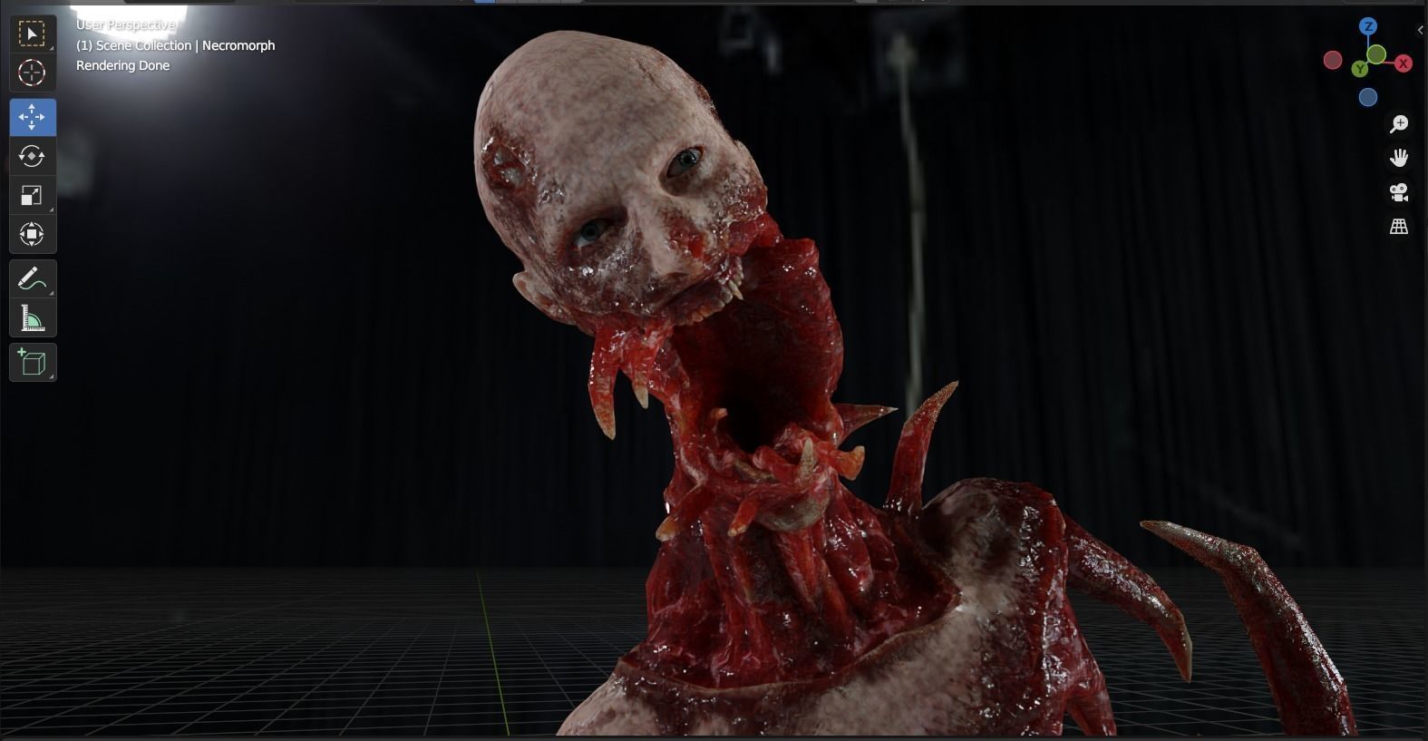 Dead Space Necromorph Low-poly 3D model_41
